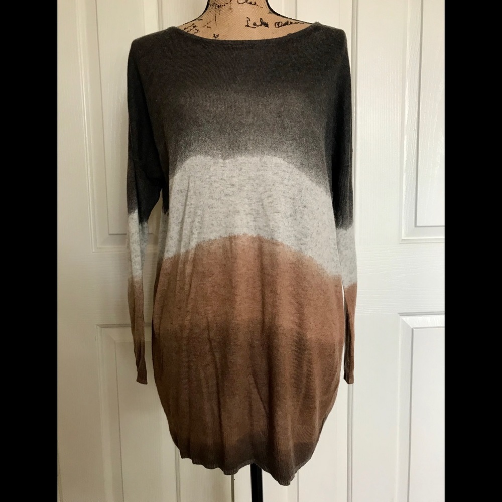 Rustic Long Ombré Sweater Perfect w/Boots (M)